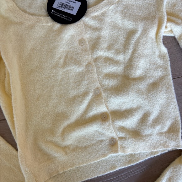 White Fox Boutique Yellow Cardigan - Picture 4 of 5